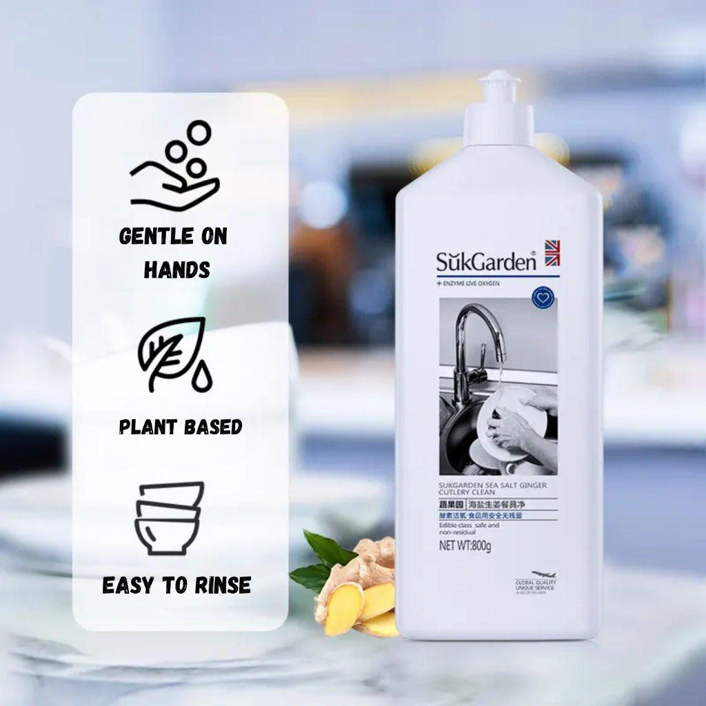 SukGarden Sea Salt Ginger Cutlery Cleaner 800G — product information 2