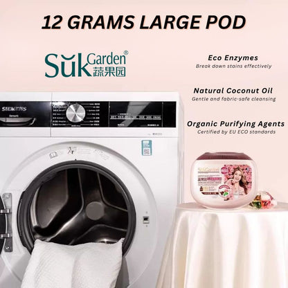 SukGarden Premium Plant Based Ebony Rose Essential Oil Fragrance 4D Laundry Pod — product information 2