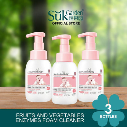 SukGarden Fruits and Vegetables Enzyme Cleaning Bubble Foam Soap 300ML - Pack of 3 — product information 4