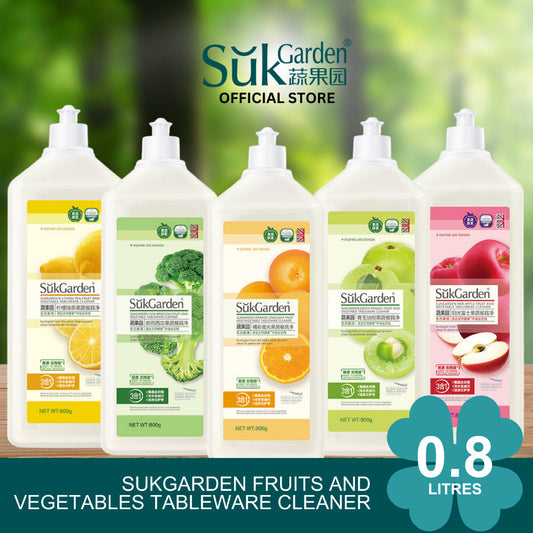 SukGarden Food Safe Plant Based Enzymes Fruits Vegetables Dishwashing Cleaning Liquid Detergent 0.8L — product image