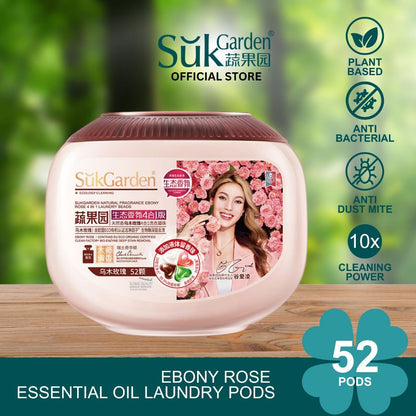 SukGarden Premium Plant Based Ebony Rose Essential Oil Fragrance 4D Laundry Pod — product information 5