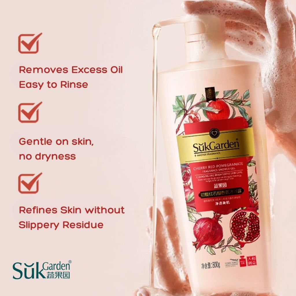 SukGarden Essential Oil Bright Smooth Hydrated Skin Body Wash 800g — 3 Bottles — product information 3