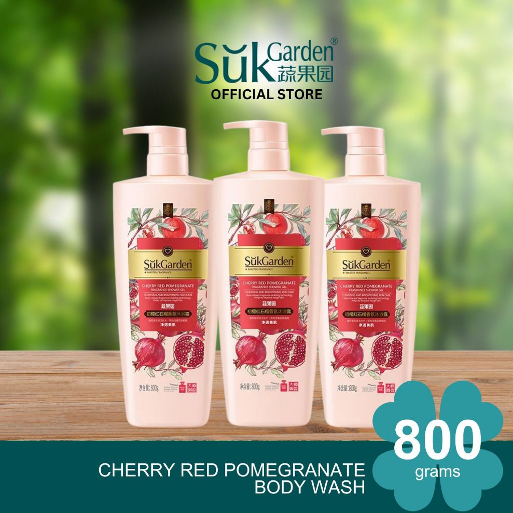 SukGarden Essential Oil Bright Smooth Hydrated Skin Body Wash 800g — 3 Bottles — product information 9